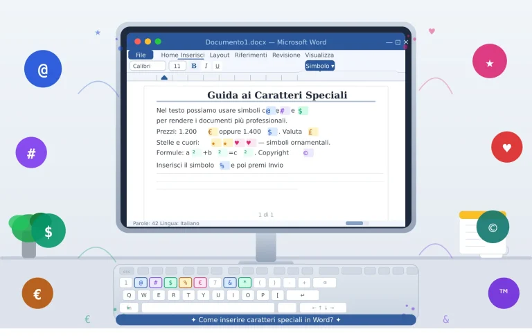 inserire caratteri speciali in Word
