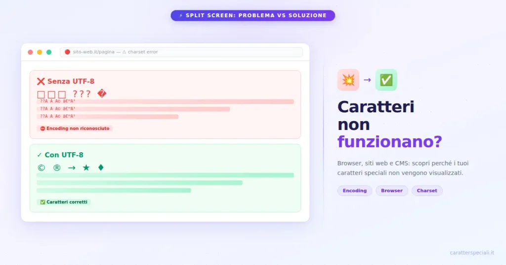 Caratteri non funzionano sui siti? Ecco perché