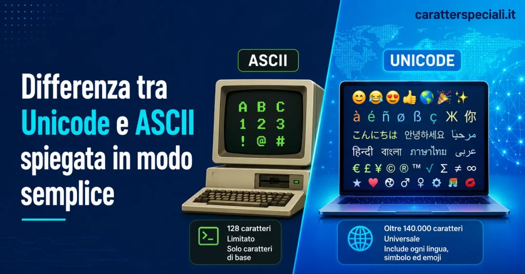 Differenza tra Unicode e ASCII Spiegata in Modo Semplice