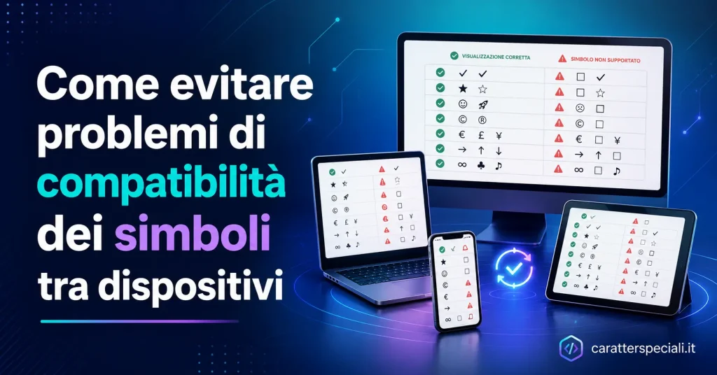 Come Evitare Problemi di Compatibilità dei Simboli tra Dispositivi