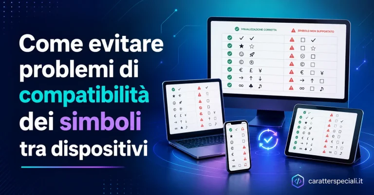 Come Evitare Problemi di Compatibilità dei Simboli tra Dispositivi