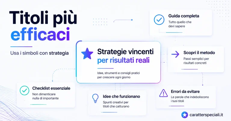 Simboli nei titoli: come creare headline più efficaci