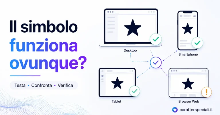 Come testare la compatibilità dei simboli online