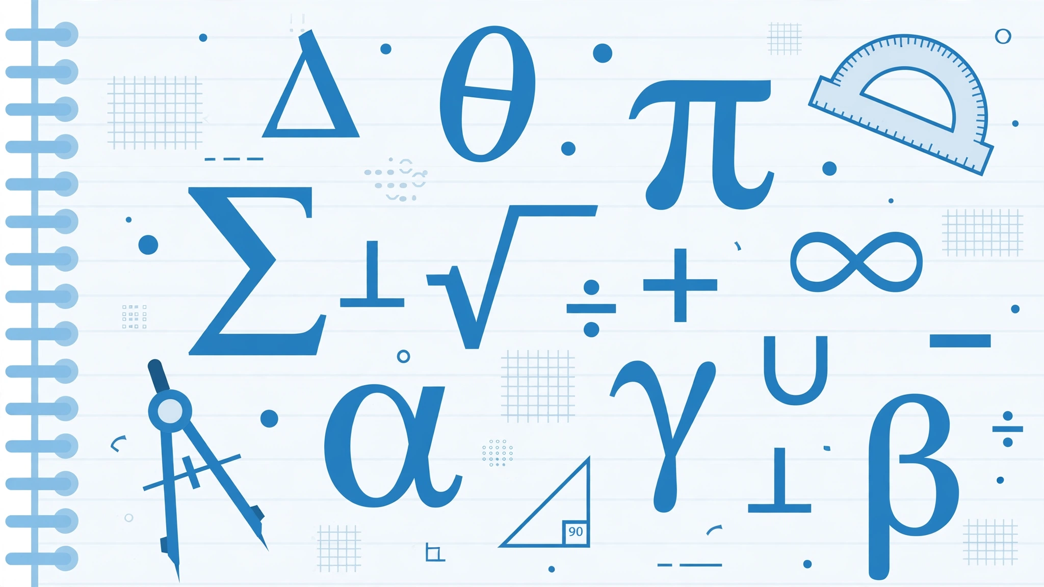 Simboli matematici e lettere greche da copiare e incollare per studenti